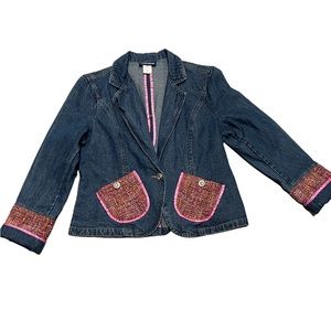 DENIM JACkET by FORENZA.  Size 14.  BL/RD9